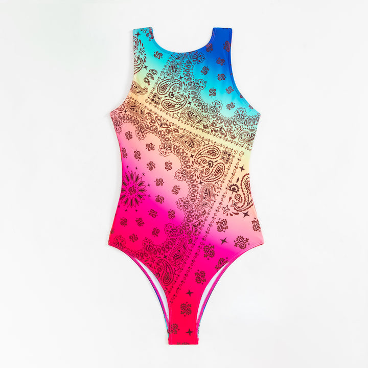 Damen Einteiliger Badeanzug mit buntem Bandana-Design Echo Archiv