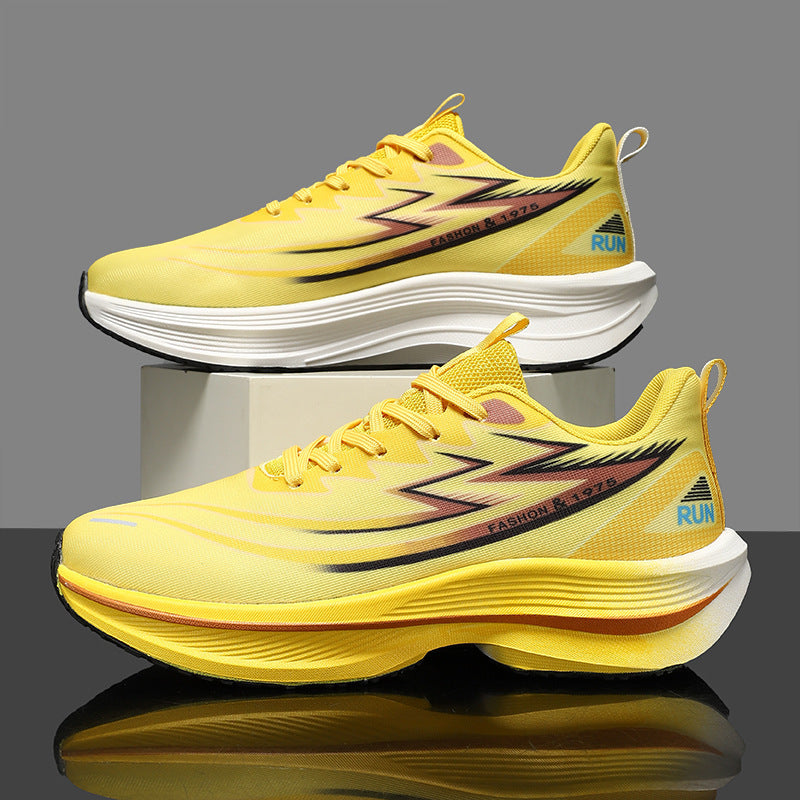 Unisex gedämpfte Straßenlauf-Sneaker mit doppelschichtiger Komfort-Zwischensohle und reflektierenden Designstreifen – Norré