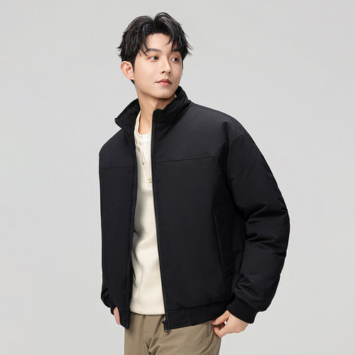 Herren stylische Bomberjacke mit hohem Kragen und seitlichen Taschen Echoarchiv