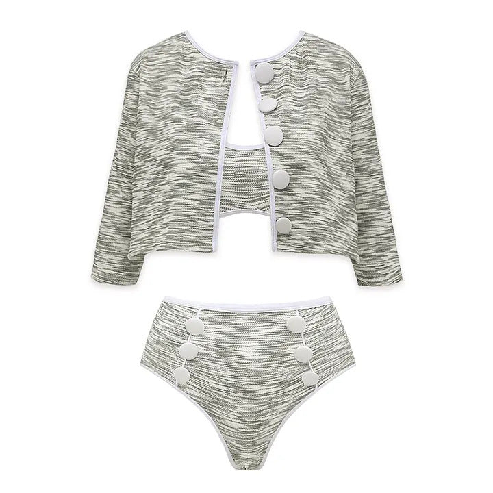 Damen Bikini-Set mit hochtailliertem Höschen und modischem Oberteil Echo Archiv