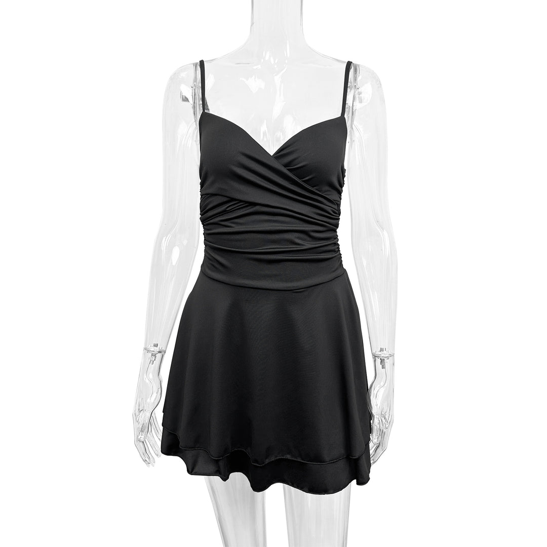 Damen figurbetontes Wickelkleid mit fließendem Rock Echo Archiv