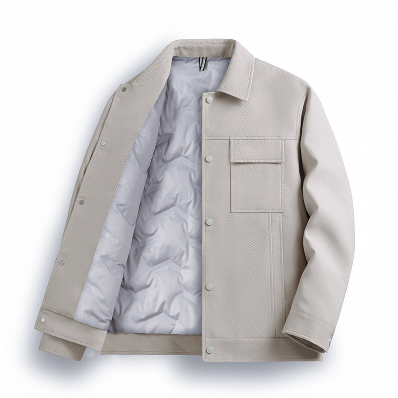 Herren modische Overshirt-Jacke mit praktischem Taschen-Design Echoarchiv