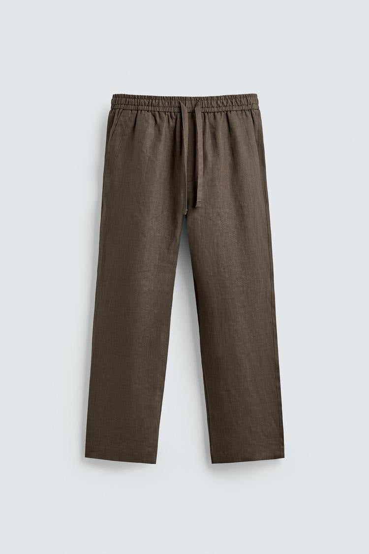 Herren Leinenhose mit elastischem Bund und Kordel Echo Archiv