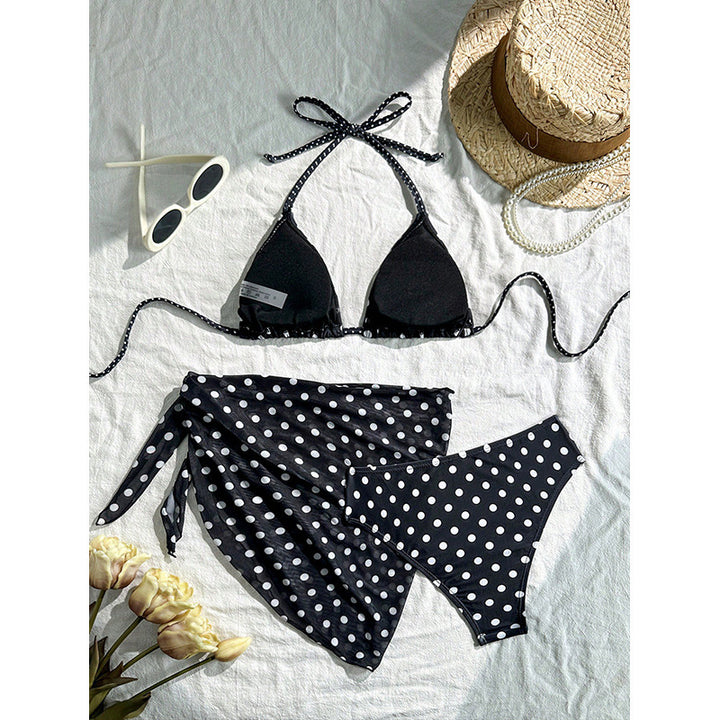 Damen Triangel-Bikini mit verspieltem Punktemuster und leichtem Cover-Up Echo Archiv
