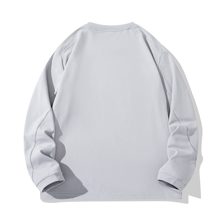 Unisex Oversize Langarm‑Sweatshirt mit Brustreißverschlusstasche und Rundhalsausschnitt Echoarchiv