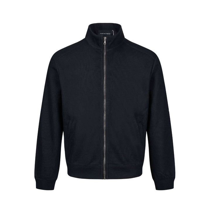 Herren Leichte Sweatjacke aus Baumwoll‑Mix mit Stehkragen, durchgehendem Reißverschluss und Eingrifftaschen Echoarchiv