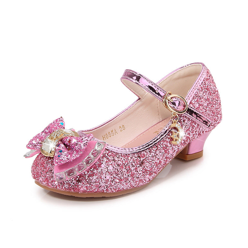 Mädchen Elegante Glitzer Ballerinas mit dekorativer Schleifen- und Strassapplikation Echo Archiv