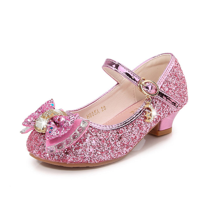 Mädchen Elegante Glitzer Ballerinas mit dekorativer Schleifen- und Strassapplikation Echo Archiv