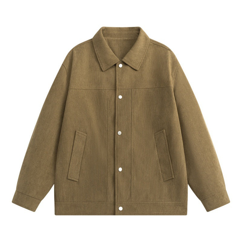 Herren Overshirt-Jacke im Utility-Design mit Druckknopfleiste und aufgesetzten Eingrifftaschen Echoarchiv