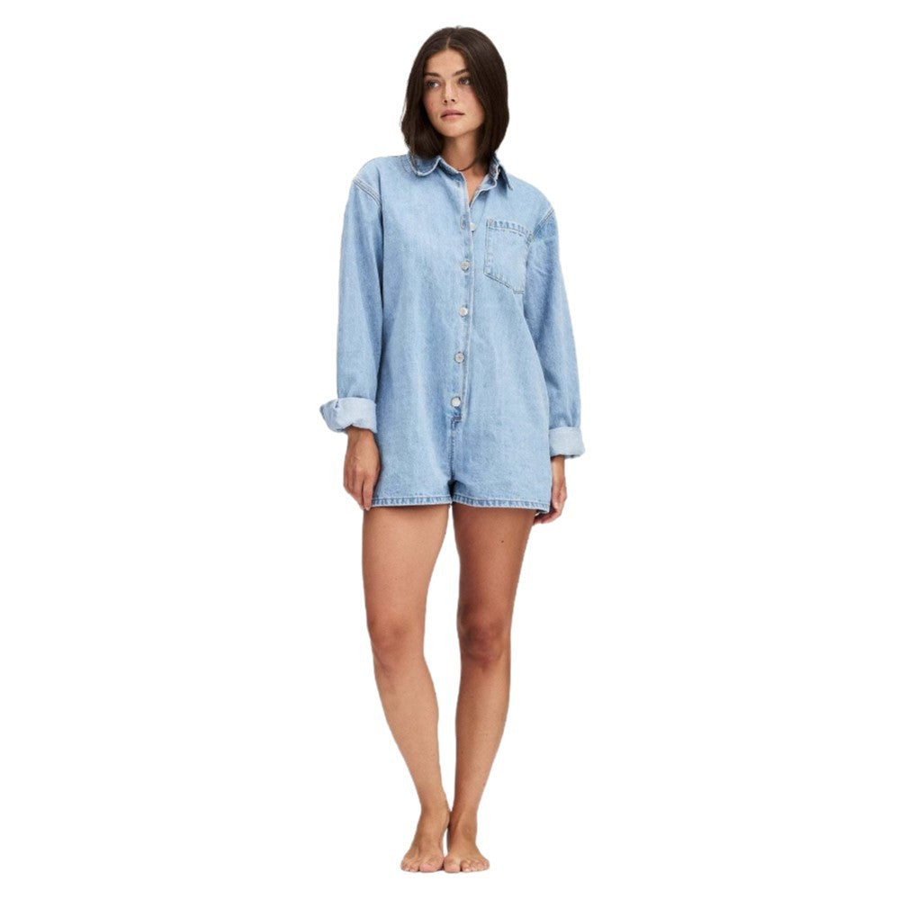 Damen Jeans-Overall mit Kurzarm und praktischen Taschen Echo Archiv