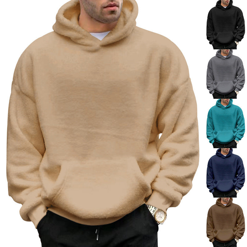Unisex nan kuscheliger Teddy-Fleece Hoodie mit überlanger Passform und Kängurutasche Echo Archiv