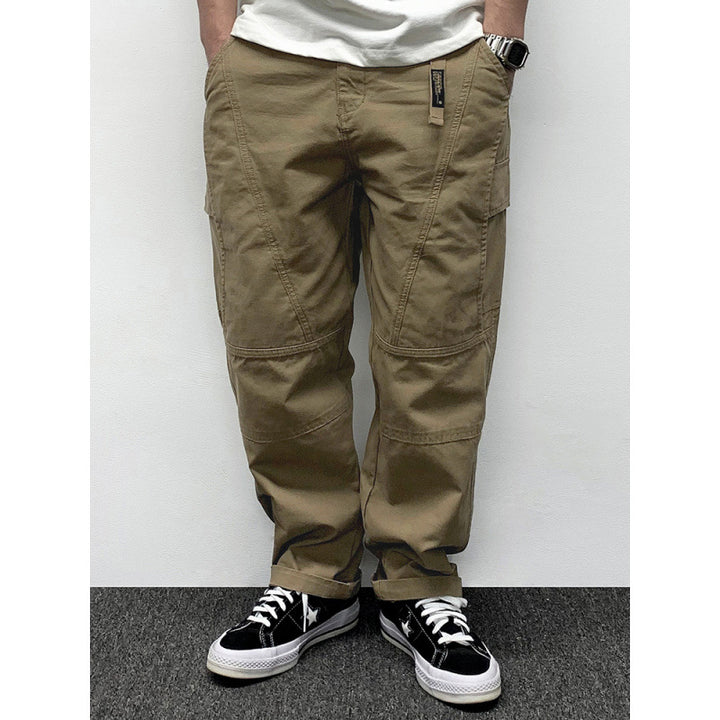Herren Lässige Baggy-Cargo-Hose mit Knieabnähern, Multitaschen und Workwear-Details Echoarchiv