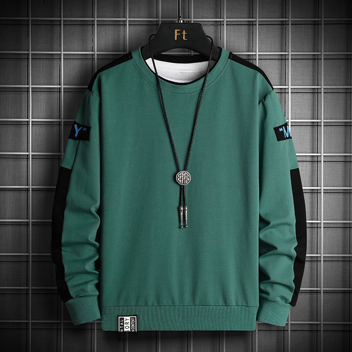 Herren Lockeres Sweatshirt im Urban-Layer-Look mit Schulterpaneelen und geripptem Saum Echo Archiv