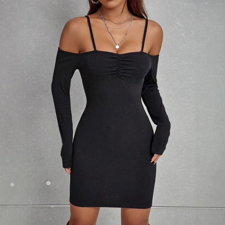 Damen elegantes Bodycon-Kleid mit Cut-Out-Details und langen Ärmeln Echo Archiv