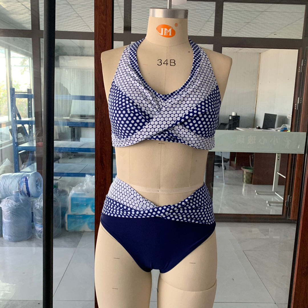 Damen Sportliches Bikini-Set mit hochgeschnittenem Bund Echo Archiv