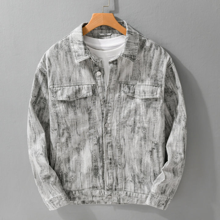 Herren Jeansjacke im Acid‑Wash Look mit Oversize‑Schnitt Echoarchiv