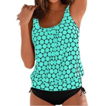 Damen Tankini mit elastischem Bund und gerafftem Oberteil Echo Archiv
