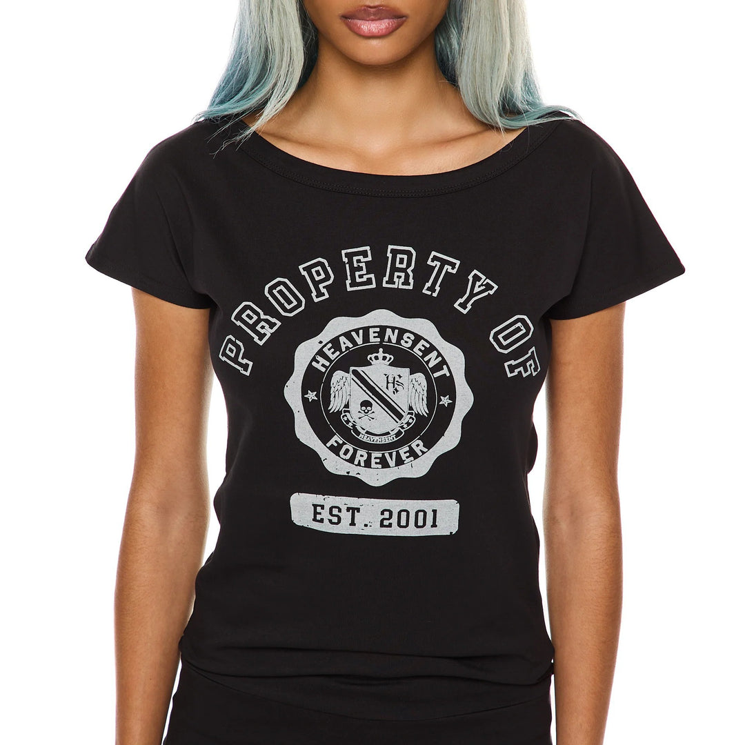 Damen T-Shirt mit dekorativem Grafikdruck Echo Archiv
