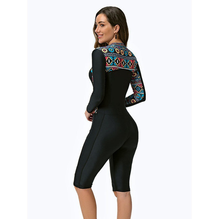 Damen Surfanzug mit modischem Animal-Print und praktischem Reißverschluss Echo Archiv