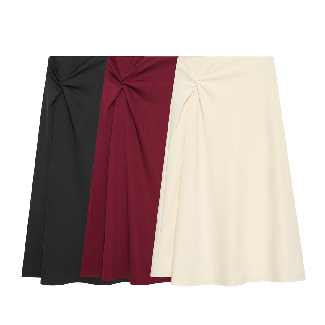 Damen Midirock mit Knotendetail und A-Linien-Schnitt Echoarchiv