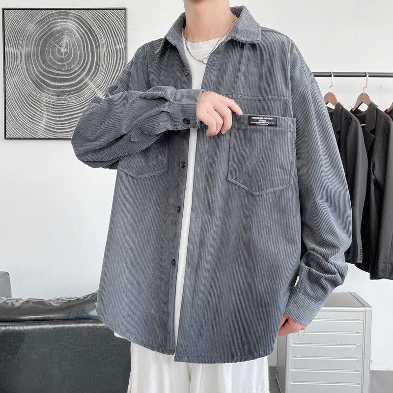 Herren lässige Cordjacke mit praktischen Taschen Echoarchiv