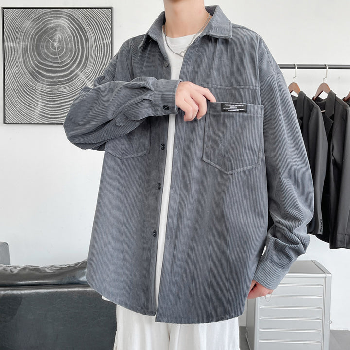 Herren lässige Cordjacke mit praktischen Taschen Echoarchiv