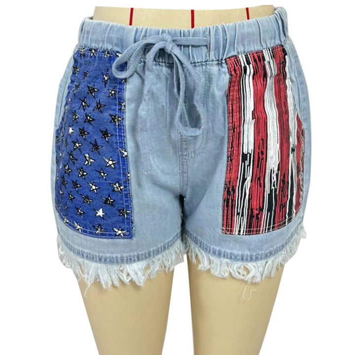 Damen Denim-Shorts mit kreativen Taschen Echo Archiv