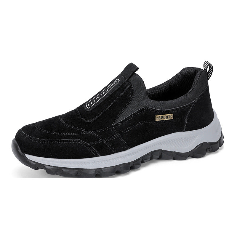 Herren robuste Slip-On Outdoor-Sneaker aus Veloursimitat mit griffiger Trailsohle – Norré