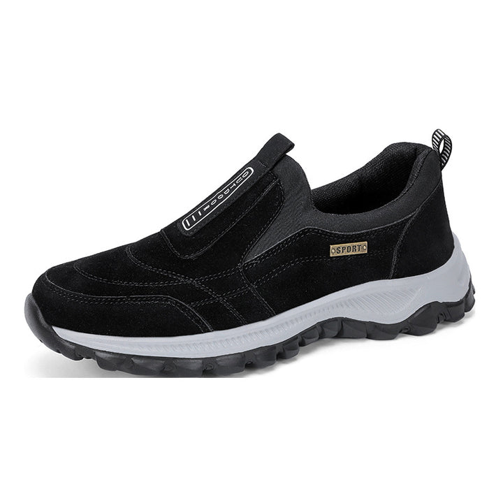 Herren robuste Slip-On Outdoor-Sneaker aus Veloursimitat mit griffiger Trailsohle – Norré