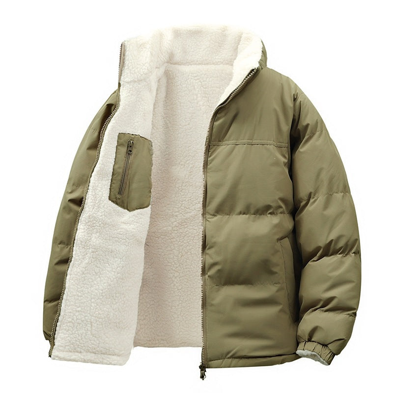 Unisex Wattierte Bomberjacke mit Teddyfutter und verdeckten Innentaschen Echo Archiv