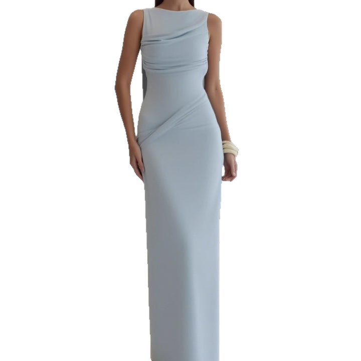 Damen Elegantes Maxi-Kleid mit raffinierter Drapierung und asymmetrischem Schnitt Echo Archiv