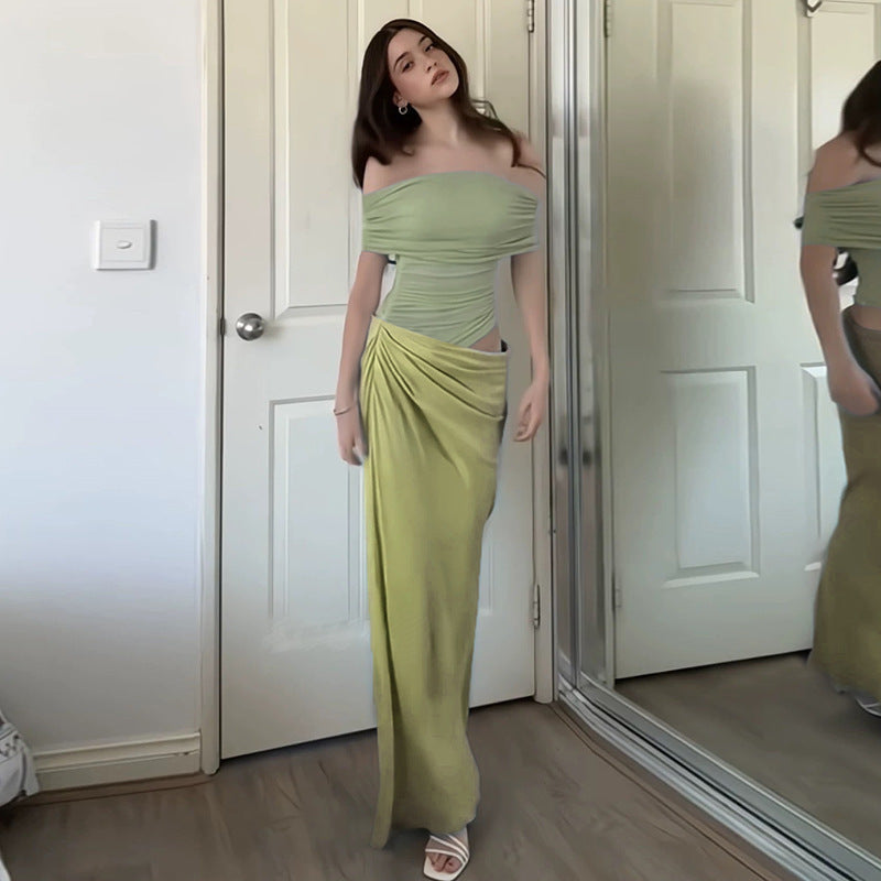 Damen elegantes Abendkleid mit schmalem Schnitt und transparenten Einsätzen Echo Archiv