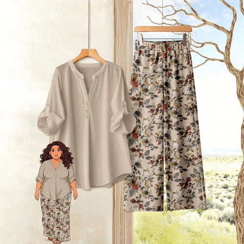 Damen Freizeitoberteil und Blumenhose Echo Archiv