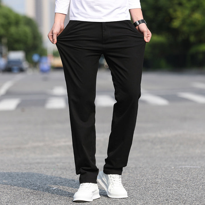 Herren Chinos mit schmalem Schnitt und elastischem Bund Echoarchiv
