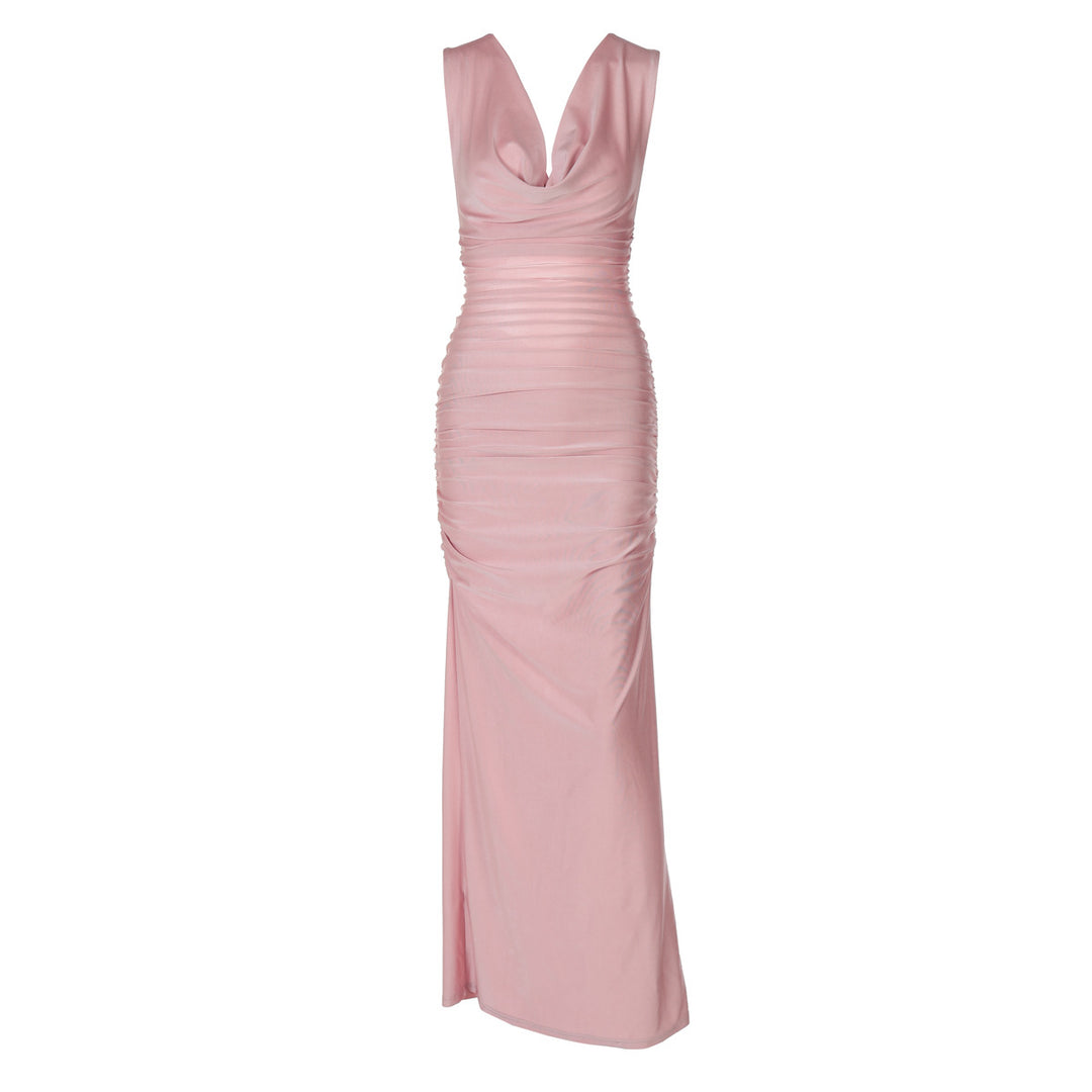 Damen Elegantes Maxikleid mit raffinierten Drapierungen Echo Archiv