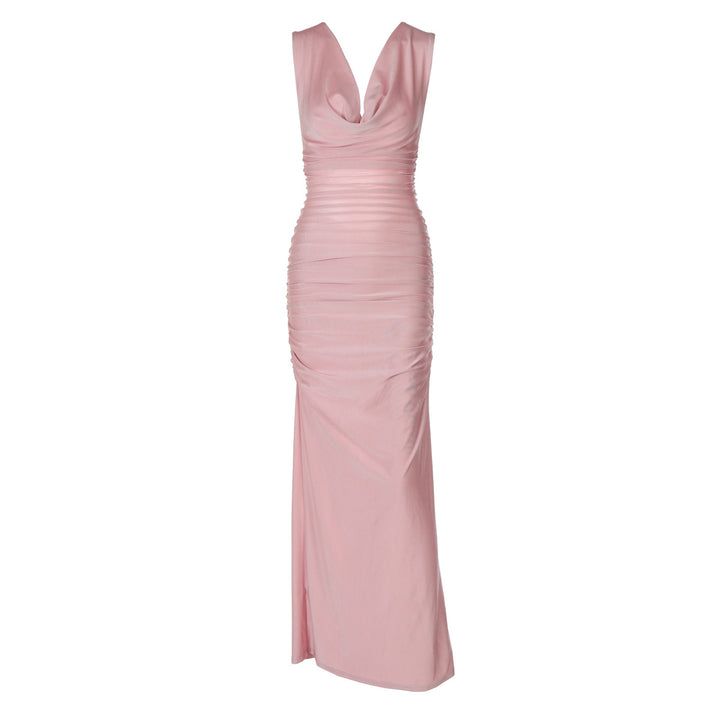 Damen Elegantes Maxikleid mit raffinierten Drapierungen Echo Archiv