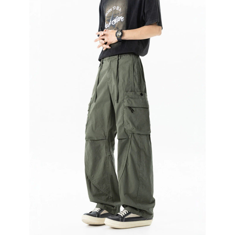 Herren weite Cargo-Hose im Baggy‑Schnitt mit Utility‑Taschen und Kordelbund Echo Archiv