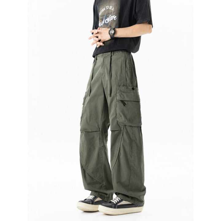 Herren weite Cargo-Hose im Baggy‑Schnitt mit Utility‑Taschen und Kordelbund Echo Archiv