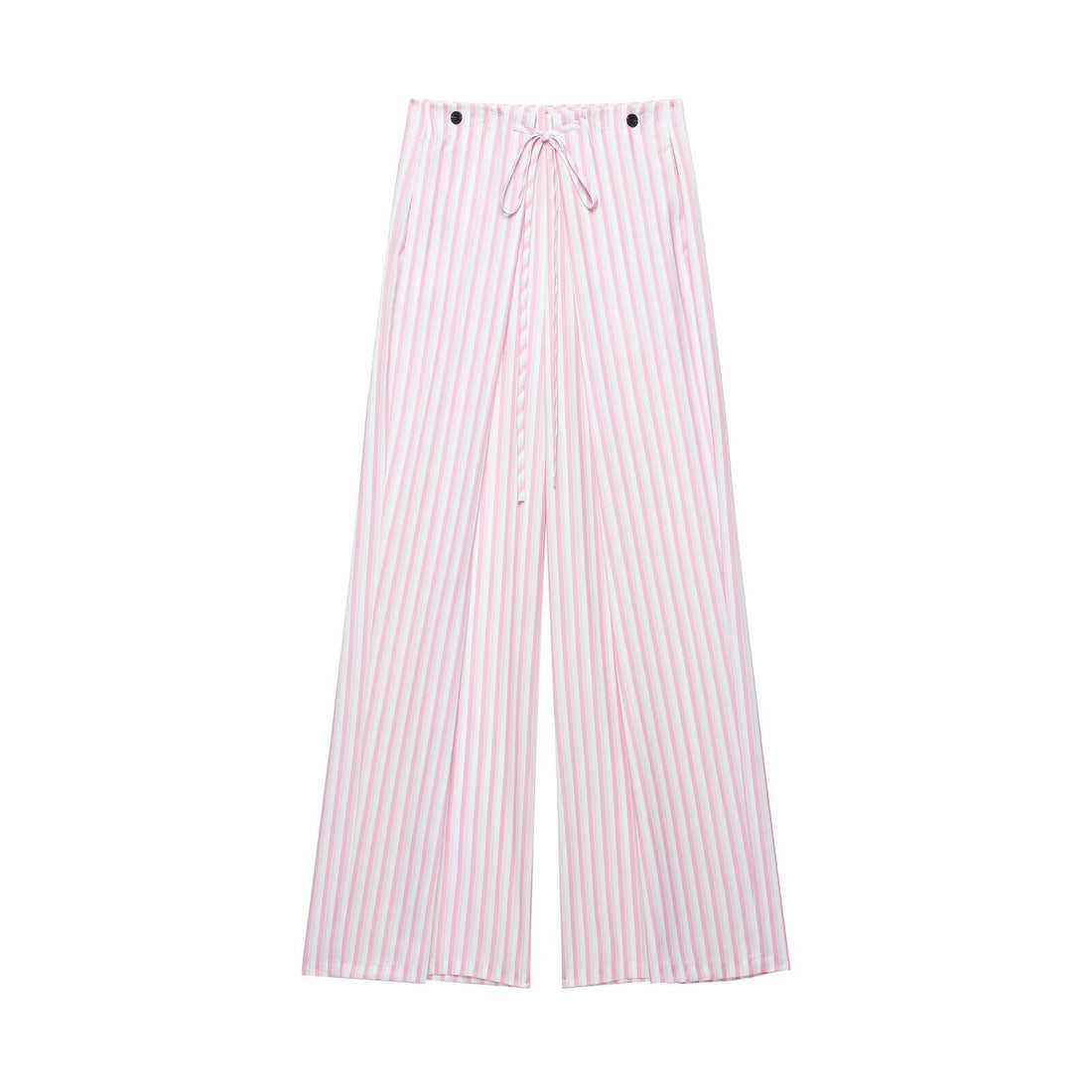 Damen Leichte Highwaist Palazzohose mit weitem Bein, Tunnelzug und vertikalem Streifenmuster Echo Archiv