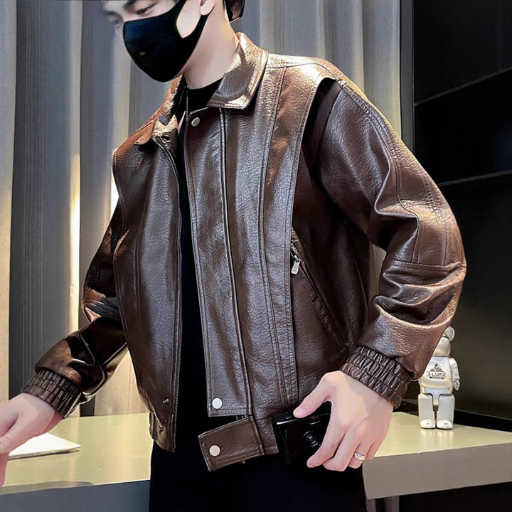 Herren Modische Kunstlederjacke Echoarchiv 1788342540