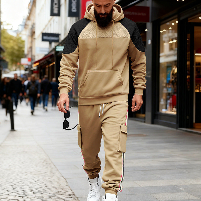 Herren nan zweiteiliges Utility-Freizeitset mit Kapuzenpullover und Cargo-Jogginghose Echo Archiv