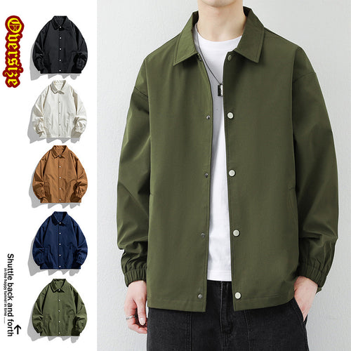 Herren leichte Übergangsjacke mit modernem Schnitt und praktischen Druckknöpfen Echoarchiv