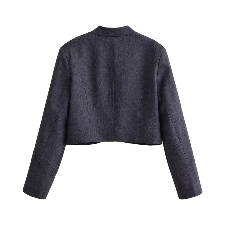 Damen Cropped‑Blazer im Bolero‑Stil mit Spitzenbordüre und Zierknöpfen Echo Archiv