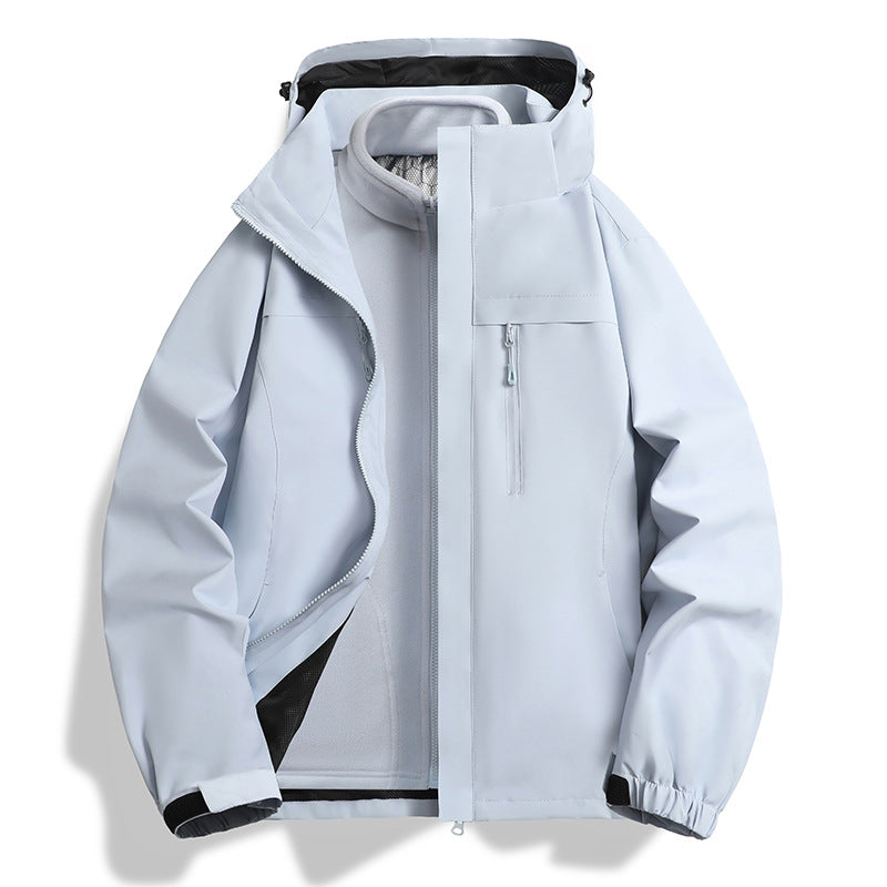 Herren Zwei-in-eins Softshell-Hybridjacke mit abnehmbarer Fleece-Innenjacke und wasserabweisender Membran Echo Archiv