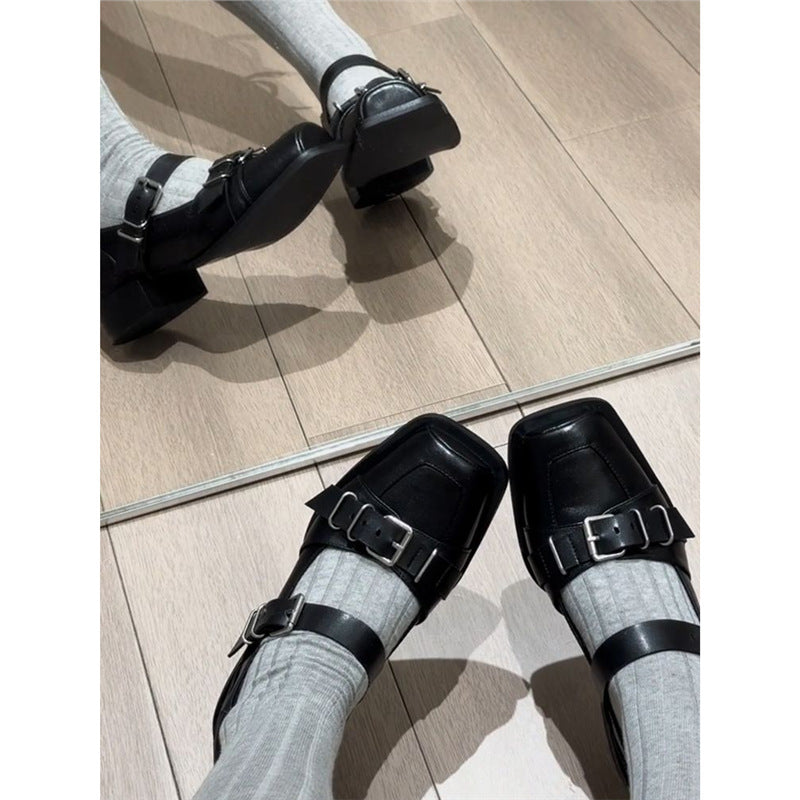 Damen Schnallen‑Monkstrap Slipper mit niedrigem Blockabsatz Echo Archiv