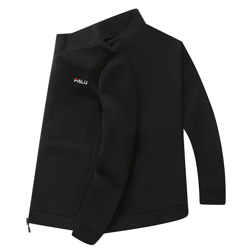 Herren Softshell-Trainingsjacke mit Stehkragen und durchgehendem Reißverschluss Echoarchiv