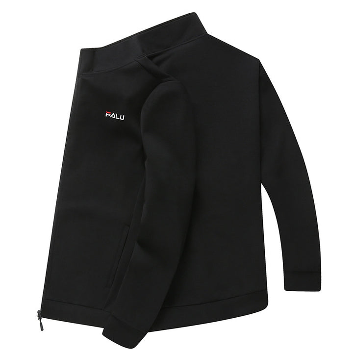 Herren Softshell-Trainingsjacke mit Stehkragen und durchgehendem Reißverschluss Echoarchiv