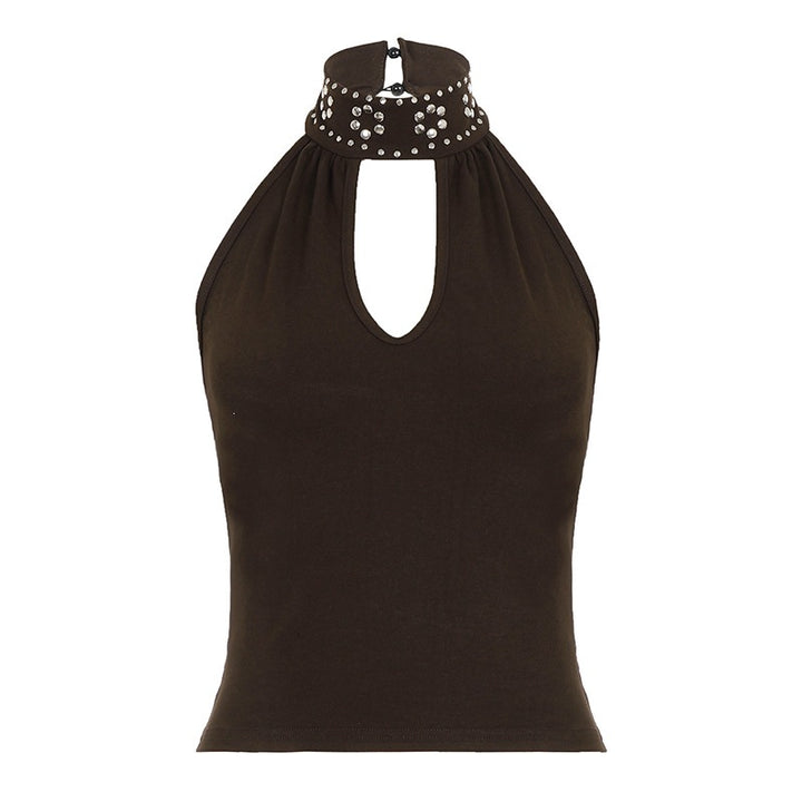 Damen Elegantes Haltertop mit funkelnden Akzenten Echo Archiv