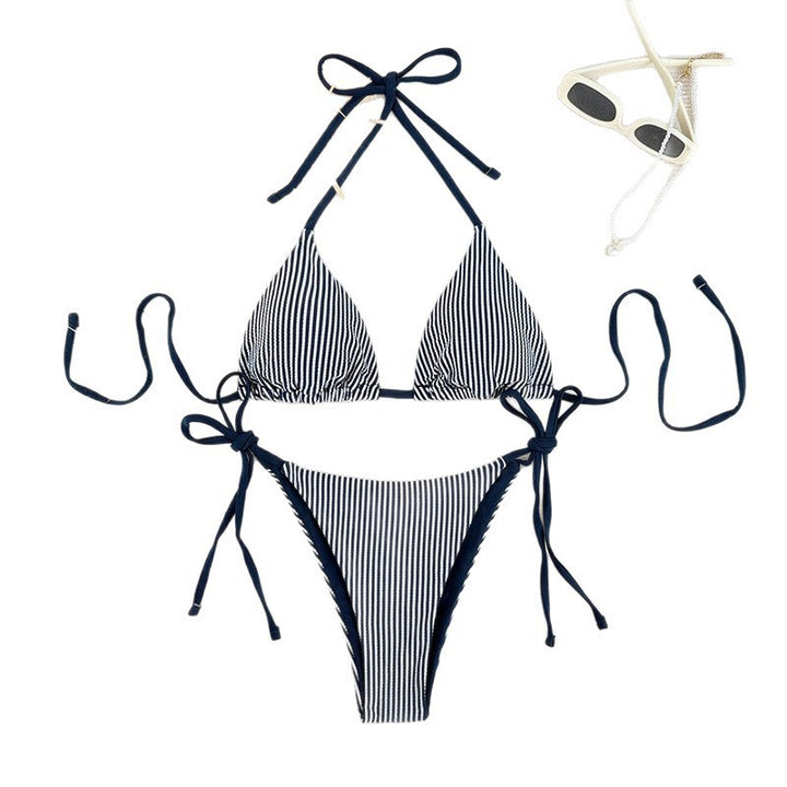 Damen Triangel-Bikini mit verstellbaren Schnürdetails Echo Archiv