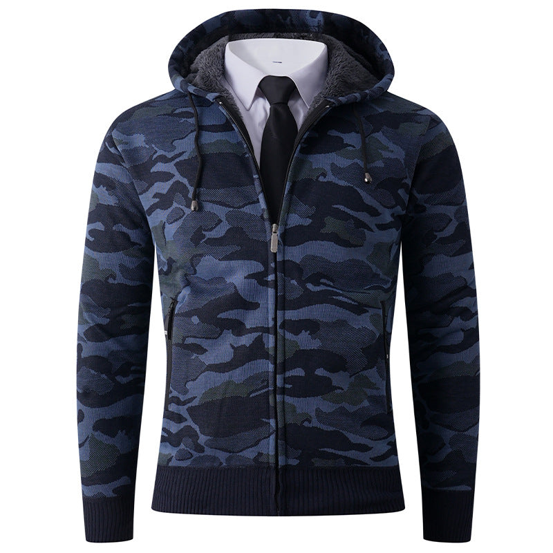 Herren modische Kapuzenjacke mit stylischem Camouflage-Design Echoarchiv